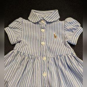 Striped Knit Oxford Shirtdress & Bloomer